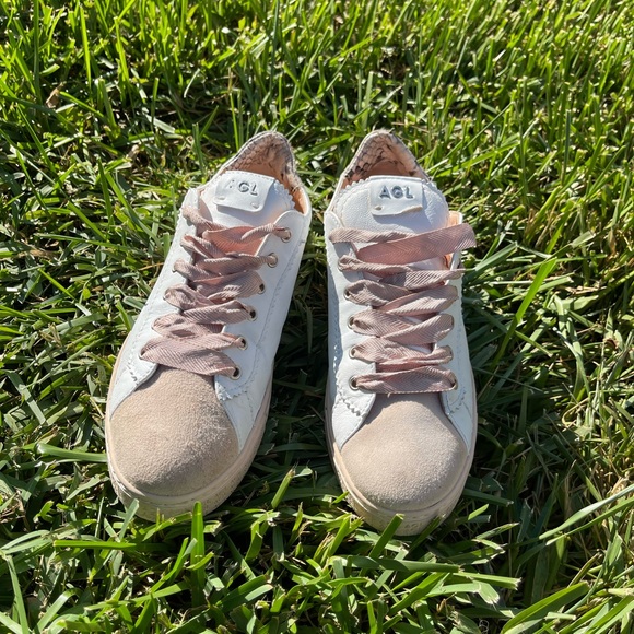 AGL Sade Sneaker white leather  (Women) size 39 US 9 low top - Picture 2 of 13